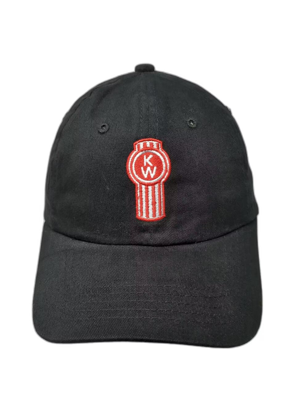 Kenworth Baseball Cap Black One Size Adjustable Embroidered Logo Trucking Hat